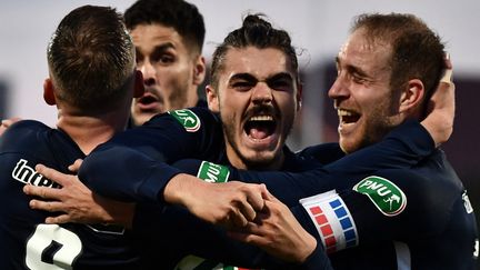 Vainqueur de Toulouse, Rumilly Vallières a décroché son ticket pour les demi-finales de la Coupe de France. (JEFF PACHOUD / AFP)