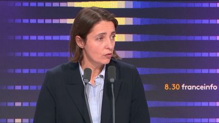 Sophie Binet, secrétaire générale de la CGT, invitée sur franceinfo, le 12 novembre 2024. (FRANCEINFO / RADIO FRANCE)