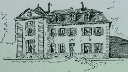 Dessin du château de Ternay à Fontenay-le-Fleury, demeure de Sacha Guitry de 1937 à 1957
 (DR)