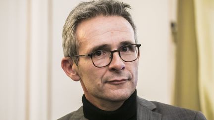 Stéphane Troussel,&nbsp;président du conseil départemental de Seine-Saint-Denis et porte-parole de la candidate à la primaire du&nbsp;PS, était l'invité de franceinfo, jeudi 14 octobre 2021. (VINCENT ISORE / MAXPPP)