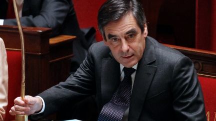 Le Premier ministre, Fran&ccedil;ois Fillon, &agrave; l'Assembl&eacute;e nationale, le 16 novembre 2011. (JACQUES DEMARTHON / AFP)