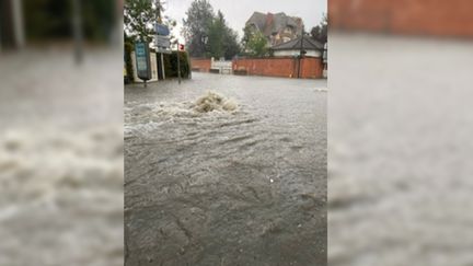 La ville de Longjumeau (Essonne) a été partiellement inondée après un violent orange, mardi 11 août 2020. (MAIRIE DE LONGJUMEAU / FACEBOOK)