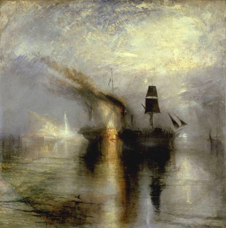 JMW Turner, Peace - Burial at Sea, 1842, Tate, legs Turner, 1856
 (Tate)