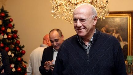 L'ex-ministre pro-syrien Michel Samaha à son domicile après sa libération de prison, le 14 janvier 2015. (AFP/ Anwar Amro)