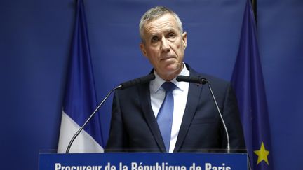 Le procureur de Paris François Molins lors d'une conférence de presse au Palais de justice, le 26 mars 2018. (FRANCOIS GUILLOT / AFP)