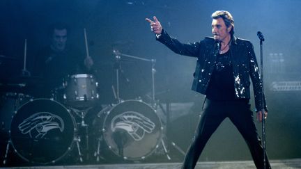 Johnny Hallyday, le 29 mai 2009, à Saint-Denis (Seine-Saint-Denis).&nbsp; (PHILIPPE WOJAZER / REUTERS)