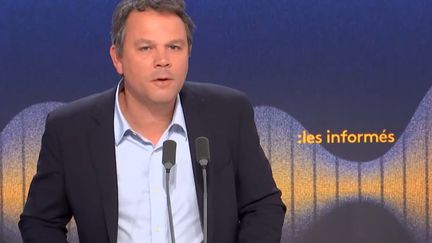 Marc Fauvelle présentait "Les informés du matin" sur franceinfo, mercredi 1er juin 2022. (FRANCEINFO / RADIO FRANCE)