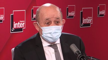 Jean-Yves Le Drian, sur France Inter, le 18 février 2021. (FRANCE INTER / RADIO FRANCE)