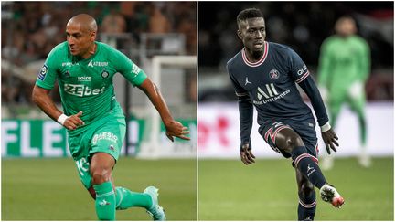 Sélectionnés pour la CAN 2022, Wahbi Khazri (gauche) et Idrissa Gueye (droite) feront partie des absents en Ligue 1 en janvier. (AFP)