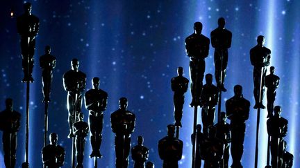 Statues d'Oscars haut perchées, lors de la cérémonie des Oscars, le 22 février 2015
 (John Shearer / Sipa)