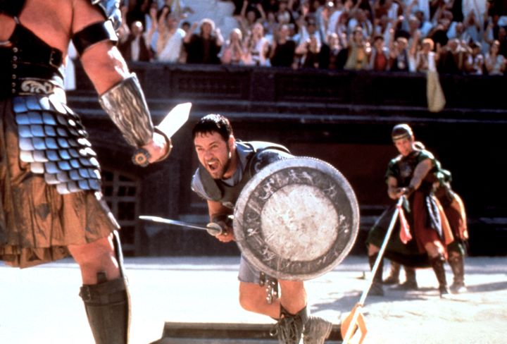 L'acteur néo-zélandais Russell Crowe dans "Gladiator". (ARCHIVES DU 7EME ART / AFP)