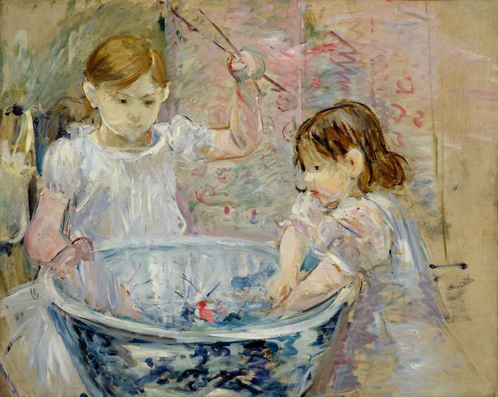 Berthe Morisot (1841-1895), "Enfants à la vasque", 1886, huile sur toile, Paris, musée Marmottan Monet. (MUSEE MARMOTTAN MONET)