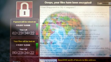 Illustration d'une attaque informatique de type rançongiciel. (BRUNO LEVESQUE / MAXPPP)