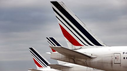 Des dérives&nbsp;d'avions Air France à l'aéroport de Roissy (Val-d'Oise). Photo d'illustration. (AFP)