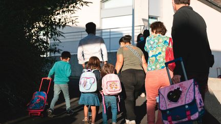 Rentrée scolaire à l'école ouverte de Belbex à Aurillac (Cantal). (J?R?MIE FULLERINGER / MAXPPP)