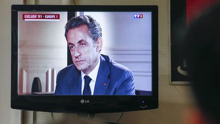  (Nicolas Sarkozy sur TF1 mercredi soir © Reuters-Robert Pratta)