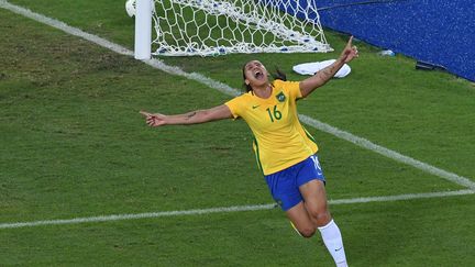 Beatriz et le Brésil qualifiés pour les quarts de finale (VANDERLEI ALMEIDA / AFP)