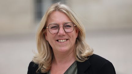 La députée dissidente insoumise de Paris, Danielle Simonnet, le 8 juillet 2024 à Paris. (LE PARISIEN / ARNAUD JOURNOIS / MAXPPP)