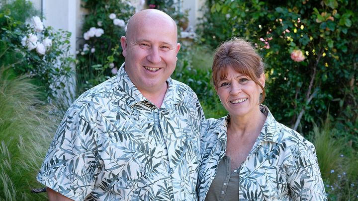 Laurence Marty et son mari, Vincent. (ISABELLE MORAND / DIDIER HIRSCH / RADIO FRANCE / FRANCE INFO)