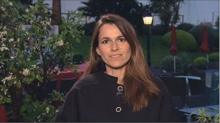 Aurélie Filippetti en duplex de Cannes, sur France 2, le 20 mai 2012 (FTV)