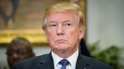 Le président américain, Donald Trump, à la Maison Blanche, le 27 février 2018.&nbsp; (MANDEL NGAN / AFP)