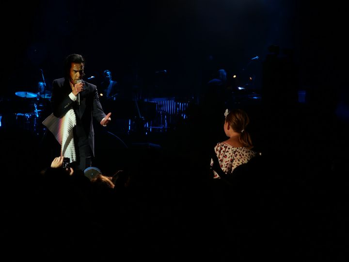 Le chanteur australien Nick Cave lors d'un concert avec son groupe, les Bad Seeds, à Rock en Seine, à Paris, le 26 août 2022.&nbsp; (NISRINE MANAI)