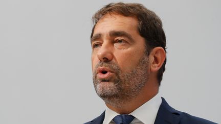 Le délégué général de LREM, Christophe Castaner, en conférence de presse à Paris, le 14 septembre 2018.&nbsp; (FRANCOIS GUILLOT / AFP)