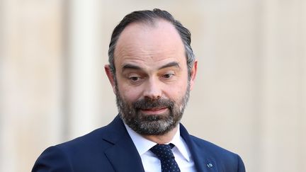 Edouard Philippe quitte l'Elysée à Paris, le 13 février 2019. (MUSTAFA YALCIN / ANADOLU AGENCY / AFP)