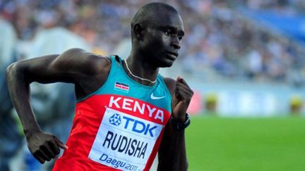 La joie de Rudisha après son record du monde du 800 m