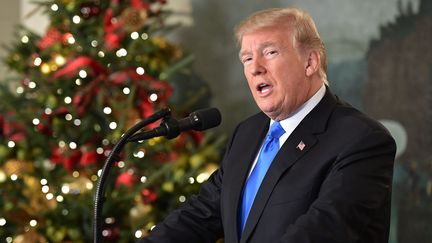 Donald Trump à la Maison Blanche, à Washington (Etats-Unis), le 6 décembre 2017. (MANDEL NGAN / AFP)