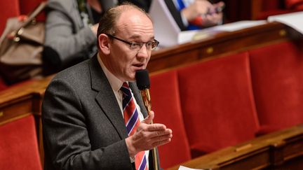 Le d&eacute;put&eacute; UMP Daniel Fasquelle le 1er f&eacute;vrier 2013 &agrave; l'Assembl&eacute;e nationale. C'est lui qui est &agrave; l'origine de la proposition d'alliance civile. (MAXPPP)