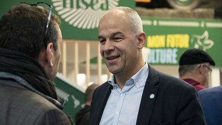 Arnaud Rousseau, au Salon de l'agriculture à Paris, le 1er mars 2023. (MAGALI COHEN / HANS LUCAS / AFP)