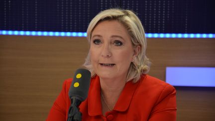 Marine Le Pen,&nbsp;présidente du FN et député du Pas-de-Calais. (RADIO FRANCE / JEAN-CHRISTOPHE BOURDILLAT)