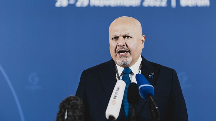 Karim Khan, prosecutor of the International Criminal Court, speaks during the G7 justice ministers meeting in Berlin, Germany, November 29, 2022. (FLORIAN GAERTNER / PHOTOTHEK / AFP)