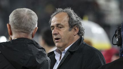 Michel Platini assiste à un match à Turin (Italie), le 27 mai 2019. (MASSIMILIANO FERRARO / NURPHOTO / AFP)