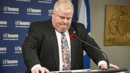 Rob Ford, le maire de Toronto, le 5 novembre 2013 &agrave; Toronto (Canada). (CHRIS YOUNG / AP / SIPA)