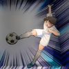 Fresque d'une exposition de "Captain Tsubasa" dans un centre commercial de Shanghai, le 9 juillet 2019. (WANG GANG / IMAGINECHINA)