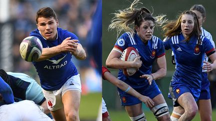 Antoine Dupont et Gaëlle Hermet, deux éléments clés des XV de France pendant le Tournoi des six nations. (AFP)