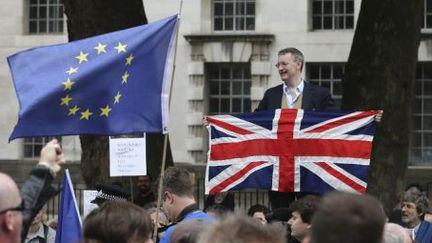 Une manifestation contre le Brexit à Londres.&nbsp; (JUSTIN TALLIS / AFP)