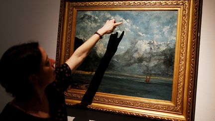 Le tableau de Courbet n'a été authentifié que le 11 mars 2017.
 (CHARLY TRIBALLEAU / AFP)