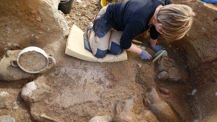 Un site archélogique à Aléria (Corse). (PASCAL POCHARD-CASABIANCA / AFP)