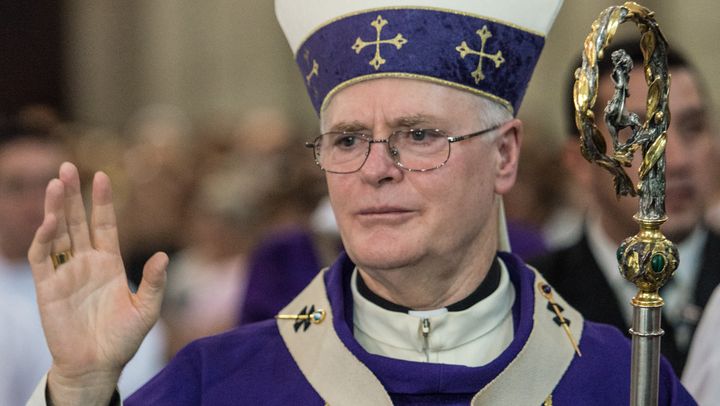 Le cardinal br&eacute;silien Odilo Pedro Scherer lors d'une messe &agrave; Sao Paulo (Br&eacute;sil) le 13 f&eacute;vrier 2013. (YASUYOSHI CHIBA / AFP)