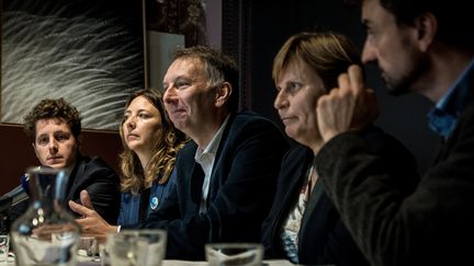 Les membres de la liste Europe Ecologie Les Verts pour les élections municipales à Lyon, le 5 novembre 2019. (NICOLAS LIPONNE / NURPHOTO)