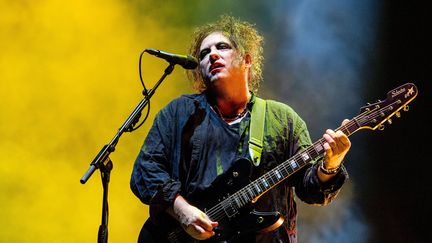 Robert Smith de The Cure sur scène au festival Austin City Limits (Texas, Etats-Unis), le 5 octobre 2019. (AMY HARRIS / REX / SIPA / SHUTTERSTOCK)