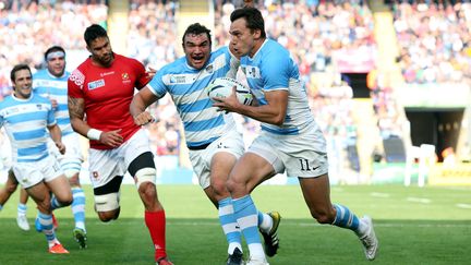 Juan Imhoff auteur du 2e essai argentin contre les Tonga (DAVID JONES / EPA)