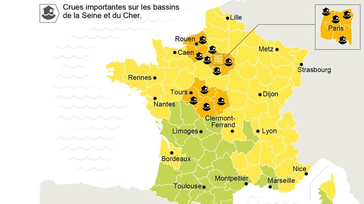 &nbsp; (Toujours 14 départements en vigilance orange © Visactu)