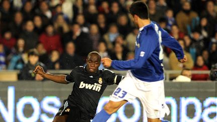 Lassana Diarra lors du match de Liga face à Xerez, le 13 février 2010. (CRISTINA QUICLER / AFP)