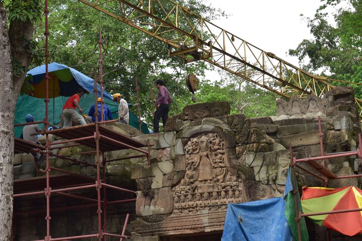 Le temple de Ta Prohm en restauration
 (Lee Yi-Lok/NEWSCOM/SIPA)