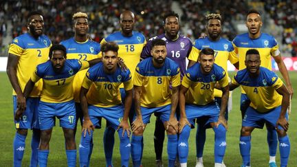 L'équipe nationale de football du Gabon, lors du match amical contre le Maroc le 15 octobre 2019 à Tanger au Maroc. (STR / AFP)