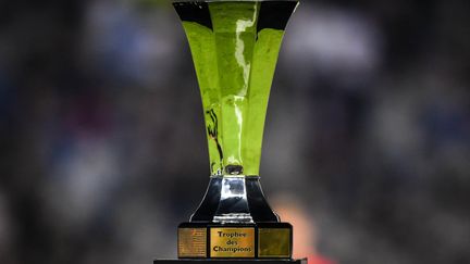 La coupe du Trophée des champions lors du match entre le PSG et Rennes, le 3 août 2019, à Shenzhen, en Chine. (LIU JIALIANG / IMAGINECHINA via AFP)